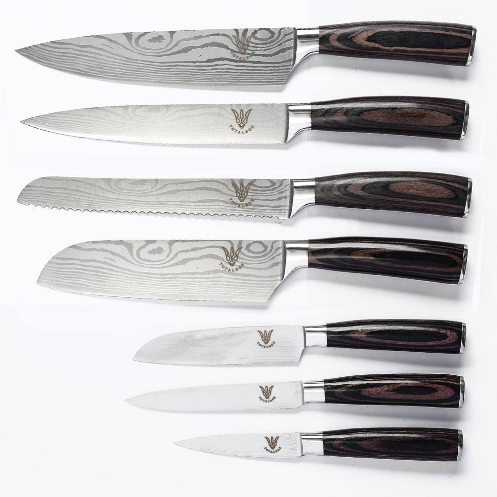 7pcs Stainless Steel Kitchen Knife Set High Quality Chef Knives Set