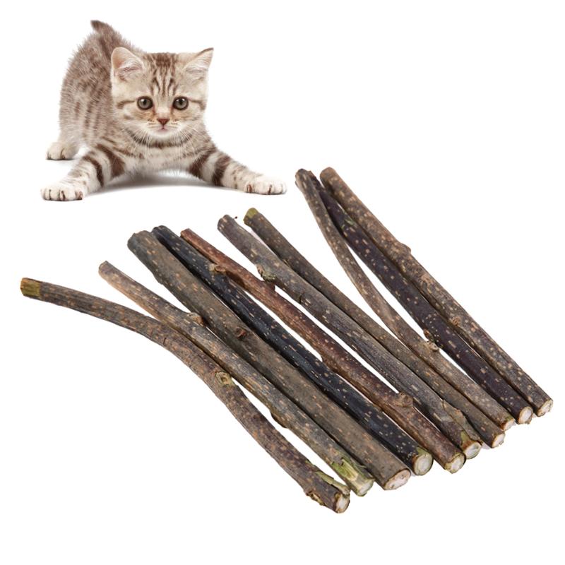 5/10/15/20pcs Pure Natural Catnip Pet Cat Toy Molar Toothpaste Branch Cleaning Teeth Silvervine Cat Snacks Sticks Pet Supplies