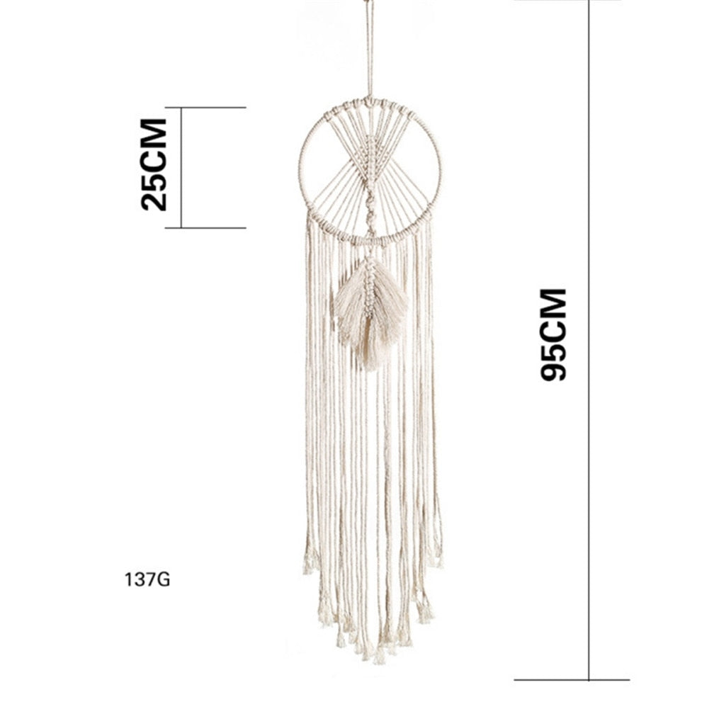 Macrame Wall Hanging Boho Tapestry Angels Wing Woven Bohemian Wall Decor Home Decoration For Apartment Bedroom Living Room