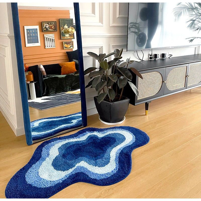Medicci Home Cloud Shaped Carpet Nordic INS Style Bedroom Bathroom Doorway Floor Tufted Rug Super Soft Cozy Non Slip Mat 80X120