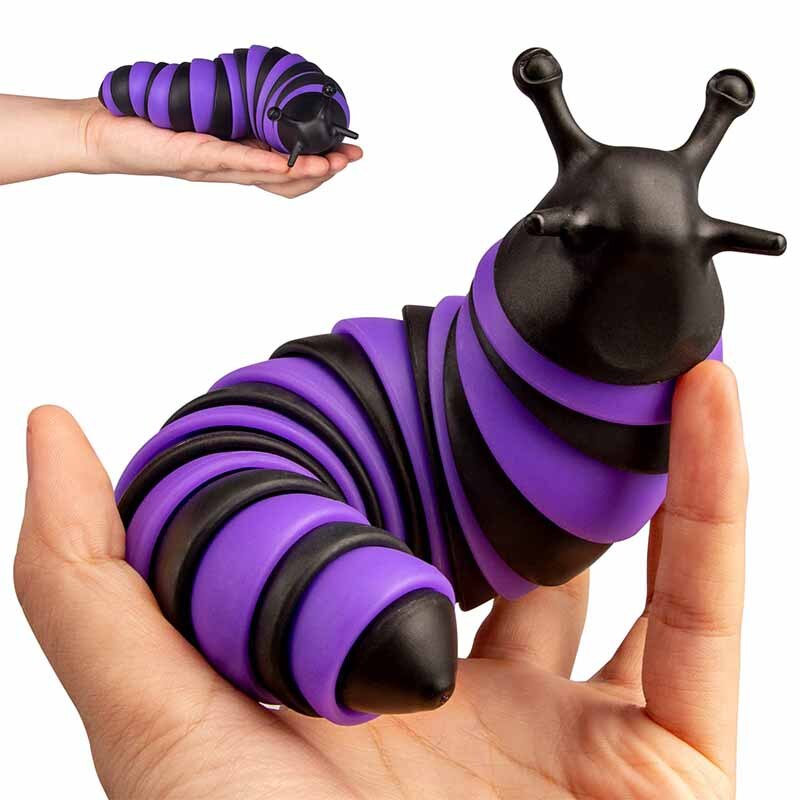 2022 New Fidget Toys Slug Articulated Flexible 3D Fidget Slug Articulating Stim Toy Relief Anti-Anxiety Sensory Toys For Aldult